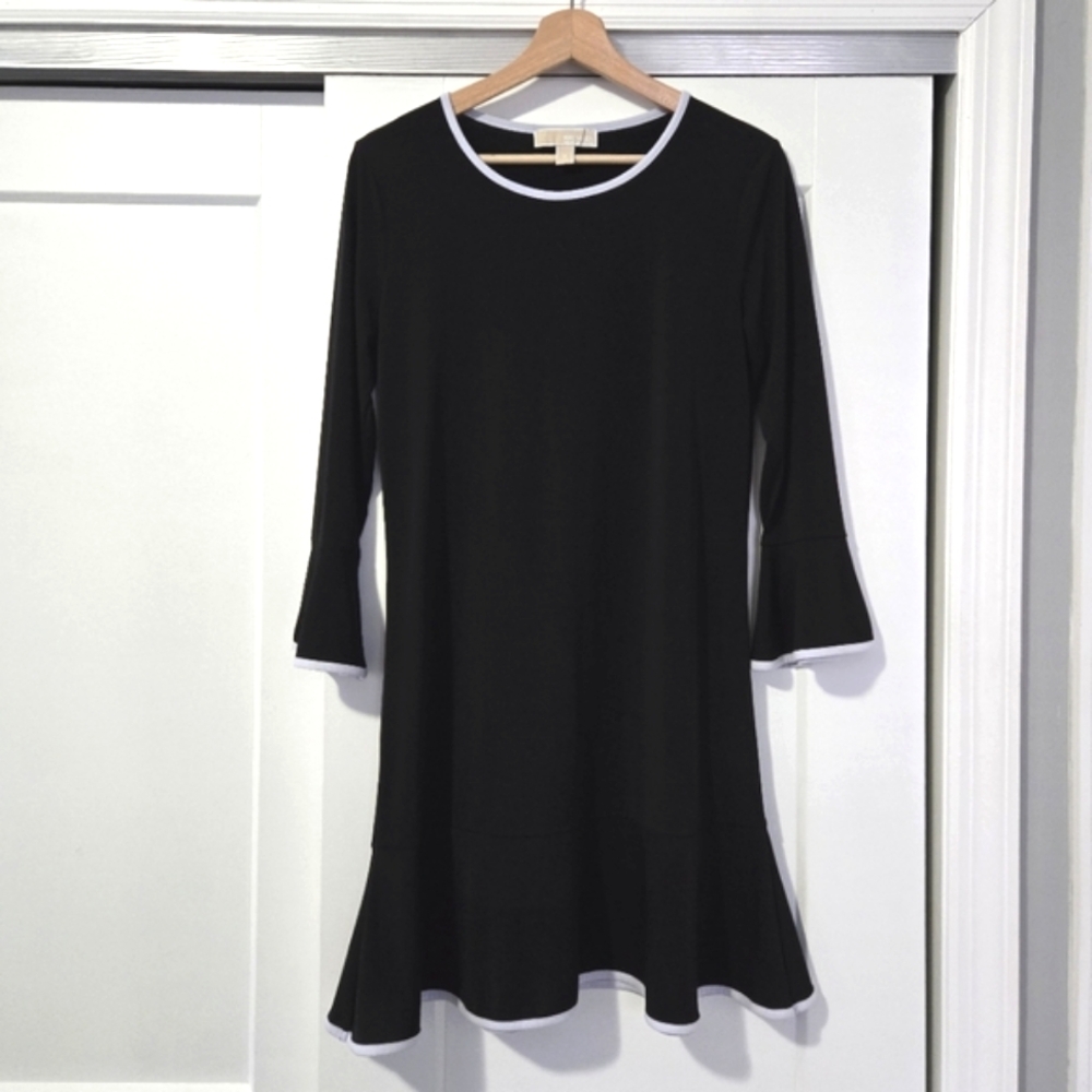 Michael Kors black dress with white trim size medium